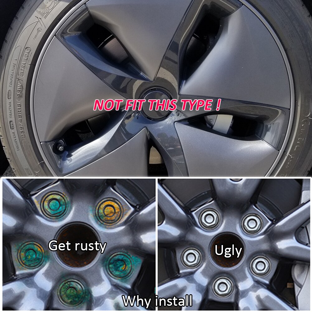 Hjulmutter lokket mumle deksel trekker til tesla modell s / modell x modell s hjulkapsel autobeskyttelse
