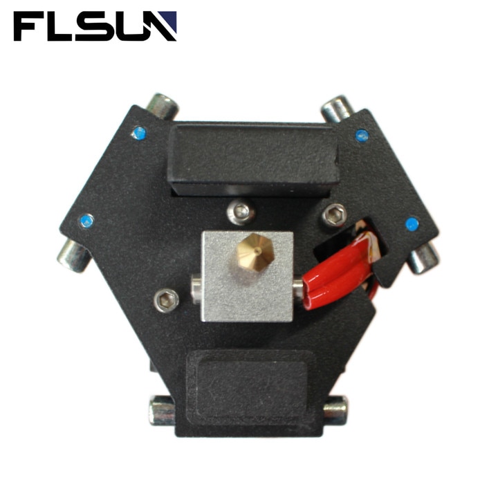 Flsun 3d skriver deler 1.75mm pla filament med  v6 varme-slutt 0.4mm rote dyse 24v kjølevifte effektor til  q5