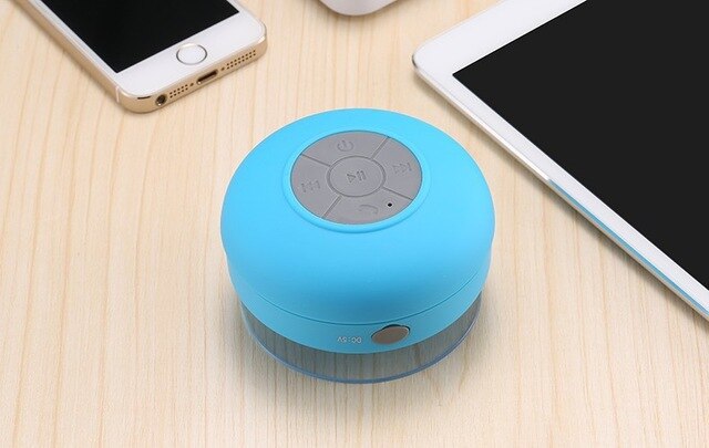 Portable Bluetooth Speaker Draadloze Waterdichte Douche Luidsprekers Voor Telefoon Bluetooth Soundbar Hand Gratis Auto Luidspreker Luidspreker: Blauw