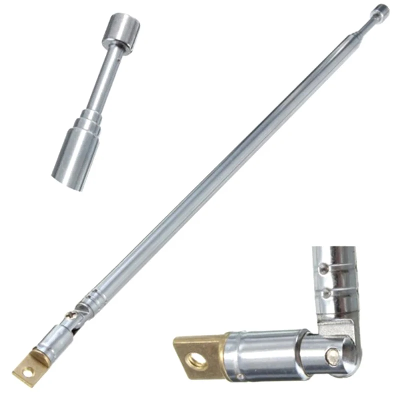 Ersatz 60 cm FM Antenne Radio Tragbare 6 Abschnitte TV Teleskop Drehbare Antenne für
