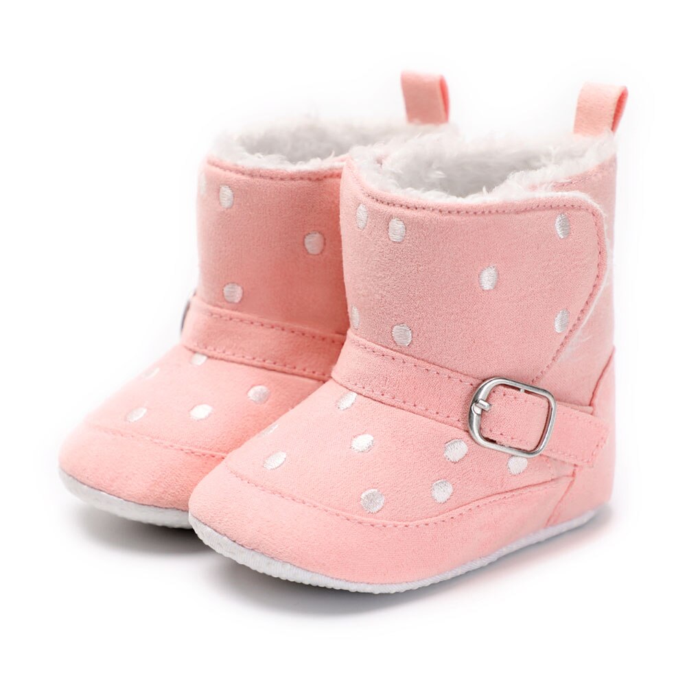 Baby Winter Laarzen Baby Peuter Pasgeboren Leuke Polka Dot Schoenen Meisjes Jongens Babyschoenen Super Warm Houden Sneeuwveld Laarzen