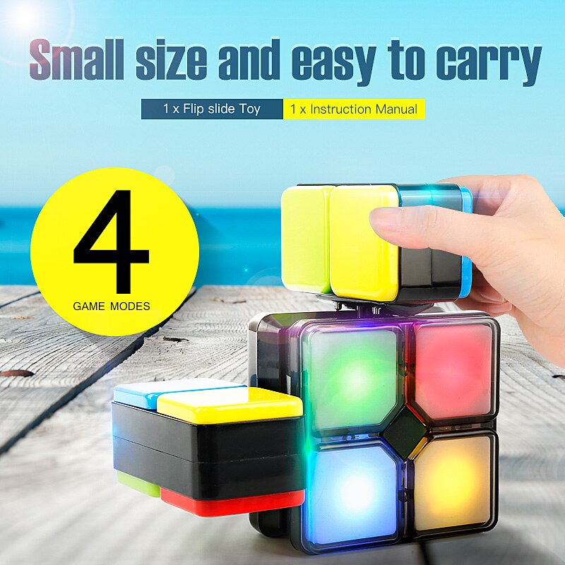 Verwisselbare Intelligente Puzzel Uitdaging Cube Met Led Licht Elektronische Magic Cube Speelgoed Voor Kinderen Anti Stress Cube Puzzel