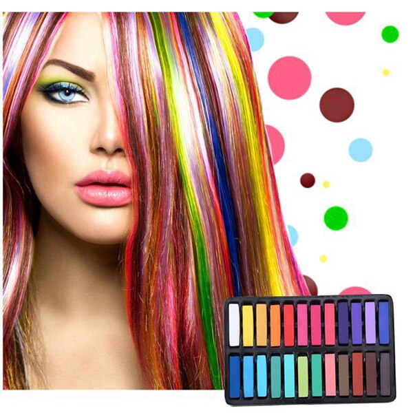 Horse Hair Chalk Temporary Washable Hair Coloring Dyeing Chalk Easy to Color FEA889
