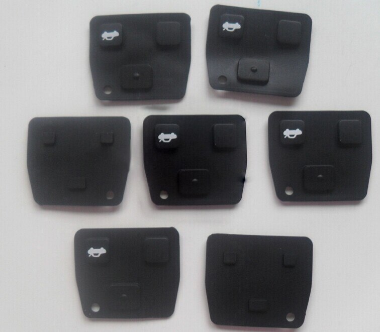 Vervanging 3 Button Rubber Afstandsbediening Pad voor Toyota Avensis Corolla Lexus Rav4 3 Button Afstandsbediening Sleutelhanger