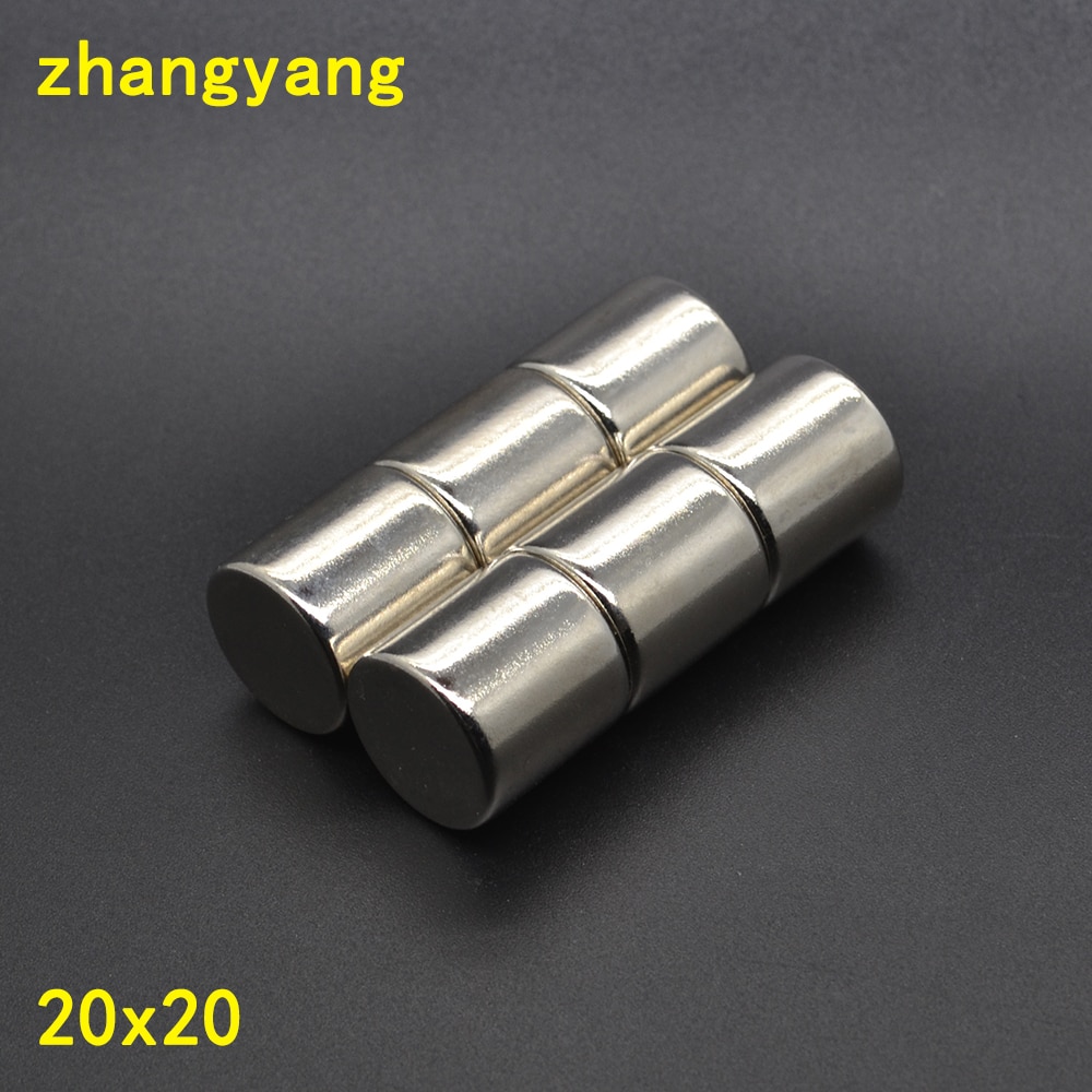 1pc 20x20 Super Strong Cilinder Ronde Magneten D20mm x 20mm 20*20 Zeldzame Aarde Neodymium magneet N50 20*20mm