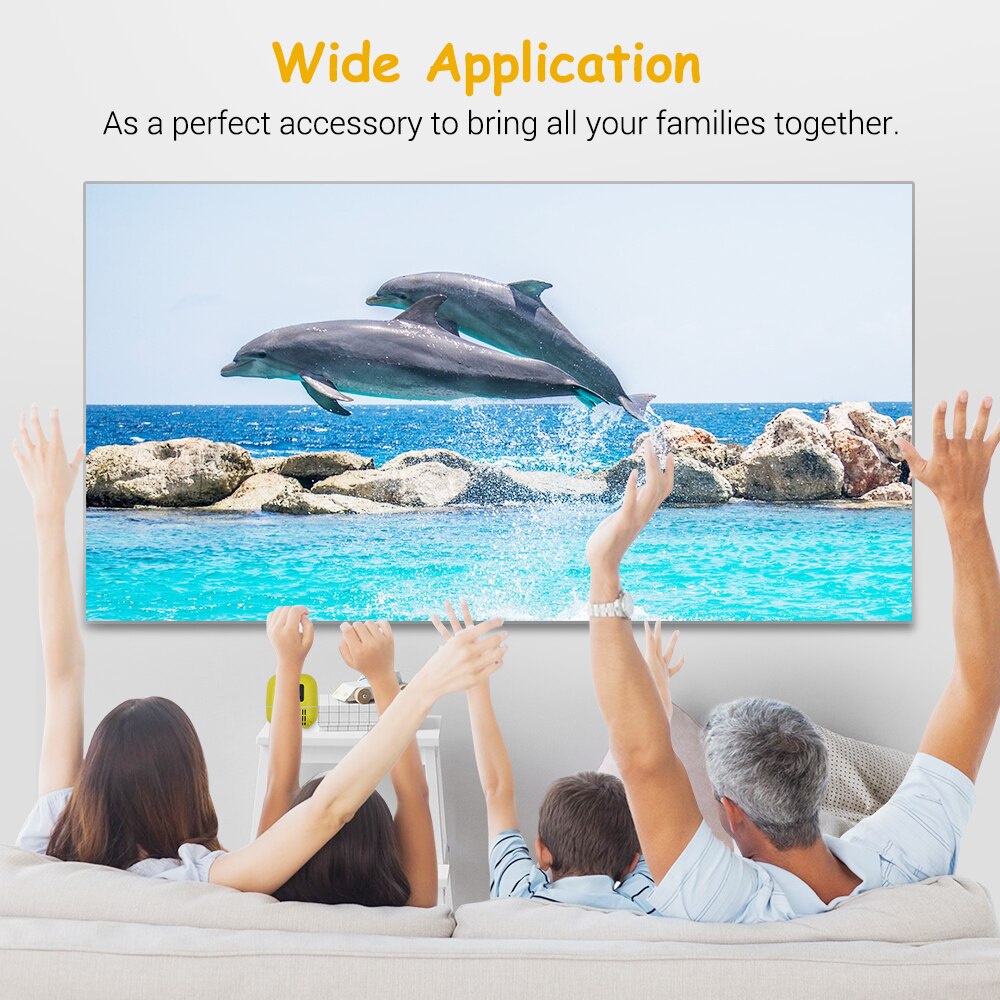 Mini LED Video Children Projector Home FamilyTheater Movie Projector 480*320 Native Resolution 50000 Hours with Remote Control