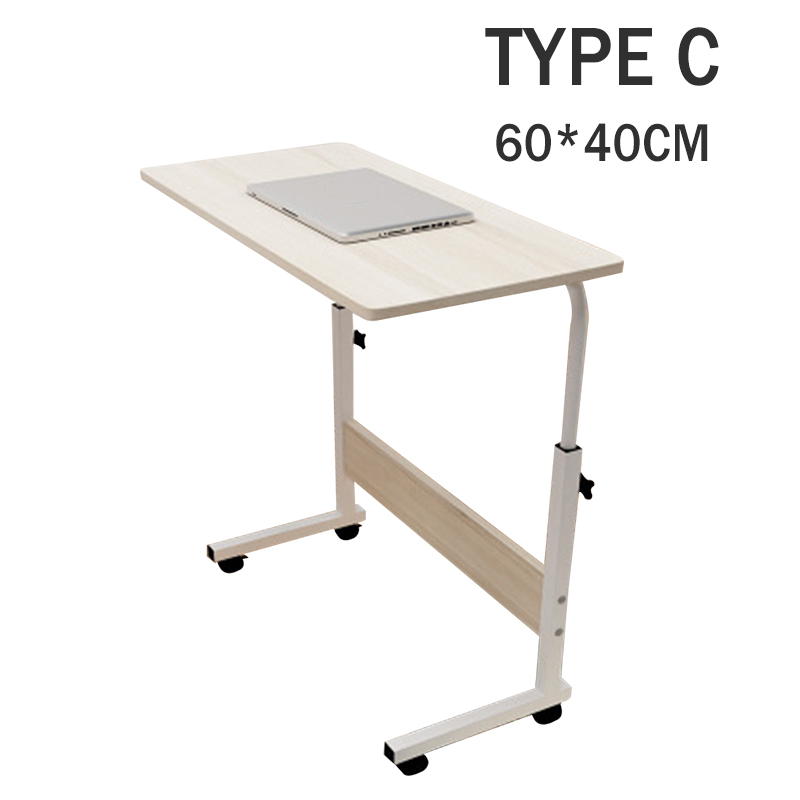 Laptop Cart Rolling Desk Mobile Stand Portable Caster Cart Bed Side Overbed Table Workstation Computer Desk with Lockable Caster: C