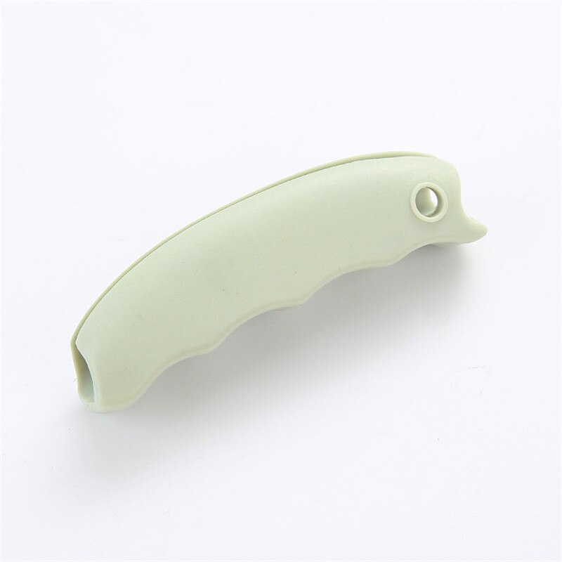 1PC Silicone Shopping Bag Holder Clips Handle Carrier Mention Dish Carry Bags Save Effort Clip Comfortable Carry Handle: Green