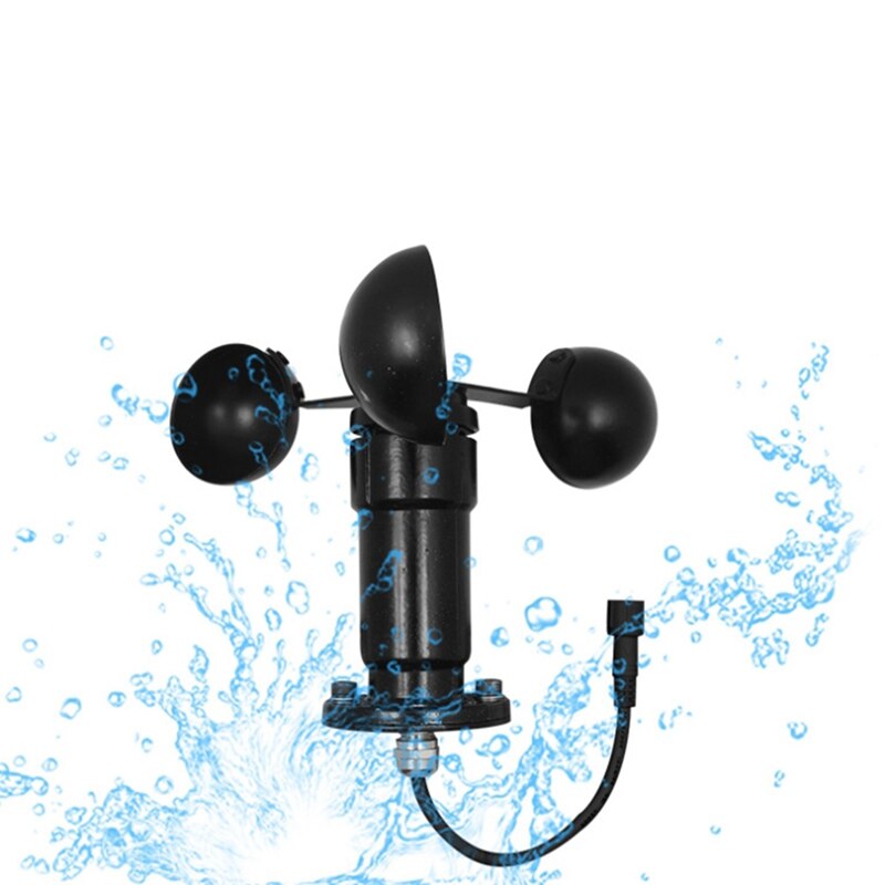 Wind Sensor Trans, 0-5V Aluminum Alloy Wind Tempo Sensor Anemometer for Weather Station to Wind-Measuring