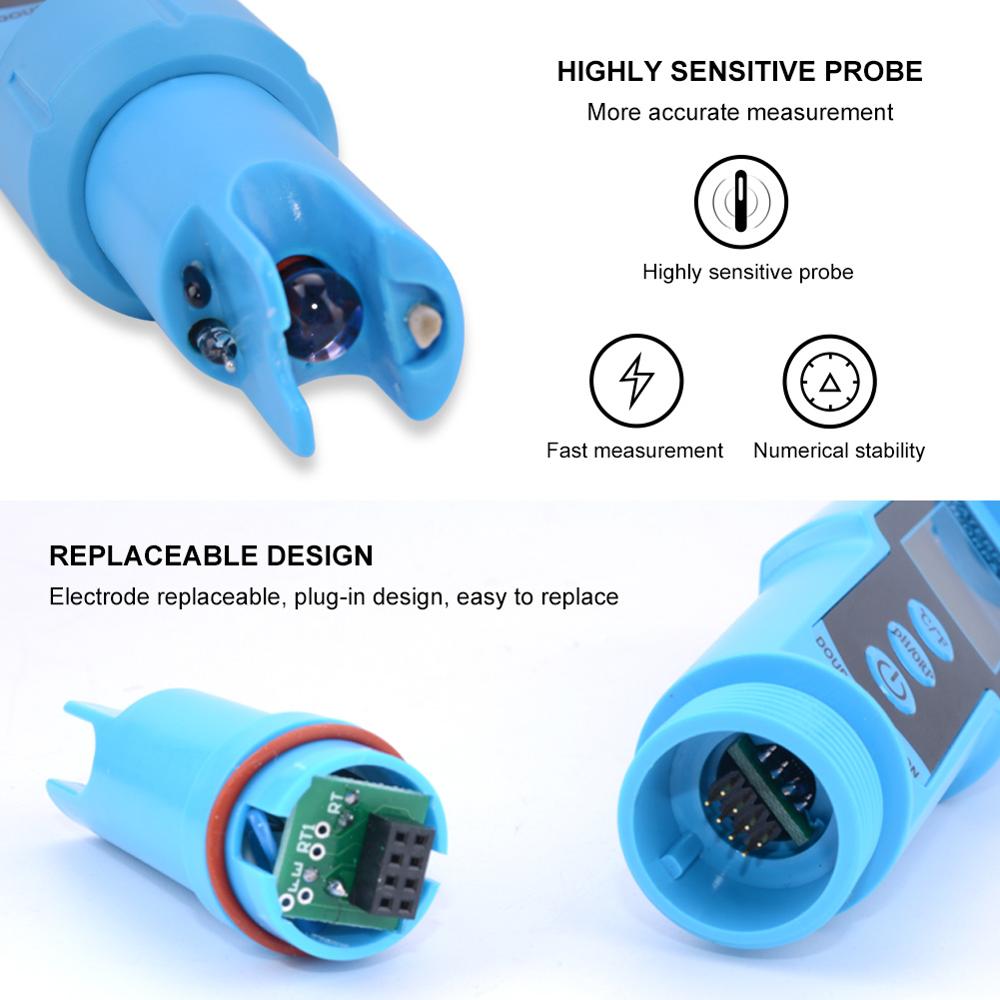 3 in 1 pH ORP TEMP Meter Water Detector Multi-parameter Digitale Tri-Meter Water Monitor tester