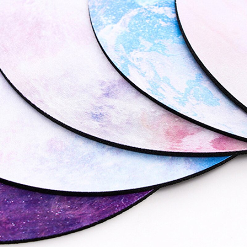 Round Mouse Pad Exquisite Planet Series Mat Soft Rubber Gaming Mouse Pads Computer Peripherals Accessory