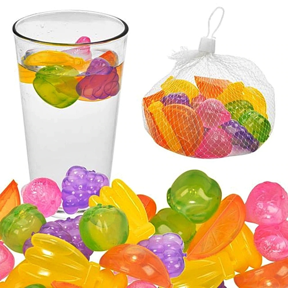 Fruit Shaped Do Not Melt Plastic Ice Cube Ball Ice Cube 24 Pcs