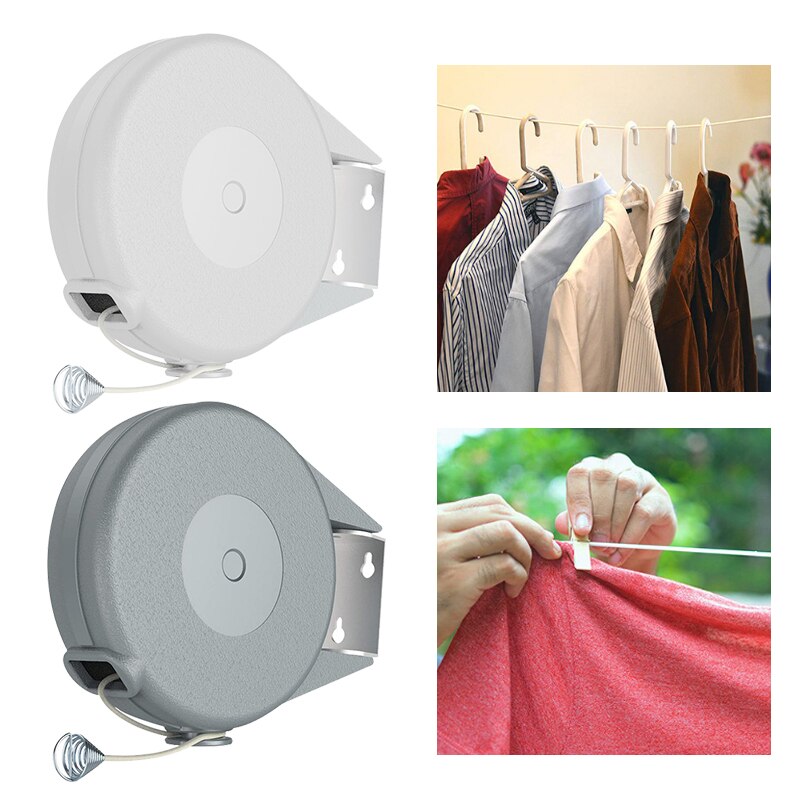 Enkelt reb badeværelse tørretumbler tilbagetrækkelig tørresnor indendørs og udendørs vask vasketøj tørring linje