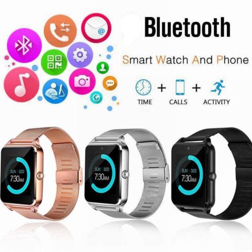 Bluetooth Smart Horloge Telefoon Z60 Smartwatch Rvs Mate Touch Screen voor IOS Android iPhone Telefoons