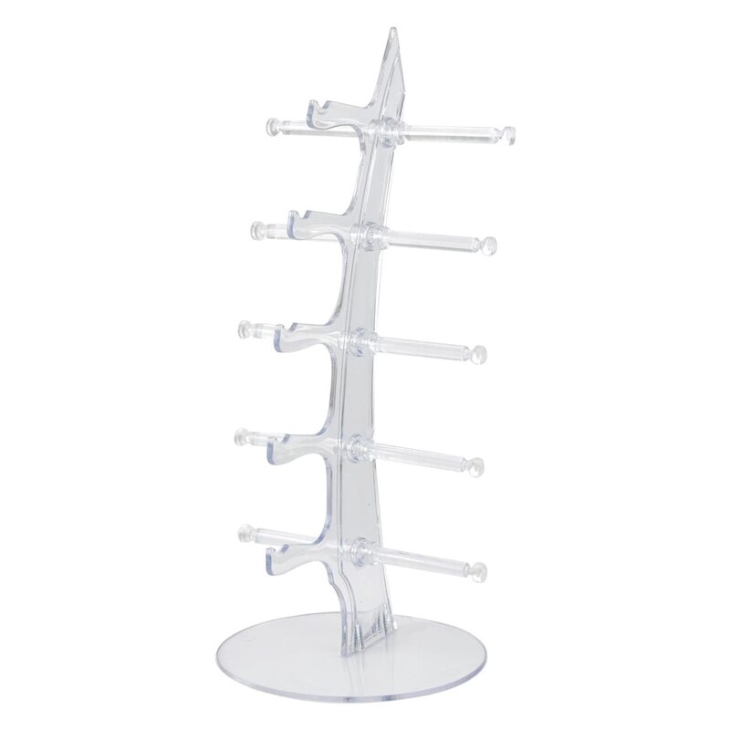 5 par akryl solglasögon rack ställning glasögon hållare/glasögon hållare stativ för hem eller glasögon butik display: 5 par vit