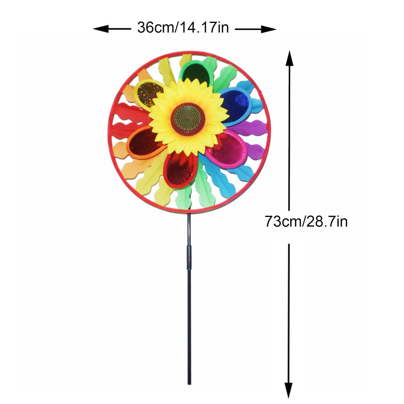 Moulin à vent en plastique coloré pour petite fille, décoration de jardin, jouet pour enfants