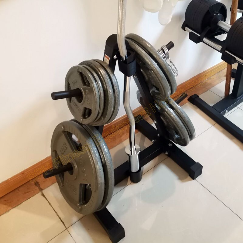 Universal Floor Barbell Plaat Rack Ruimte-Efficiënte Gewicht Disc Opslag Houder Barbell Beugel Thuis Fitness Halter Platen Frame