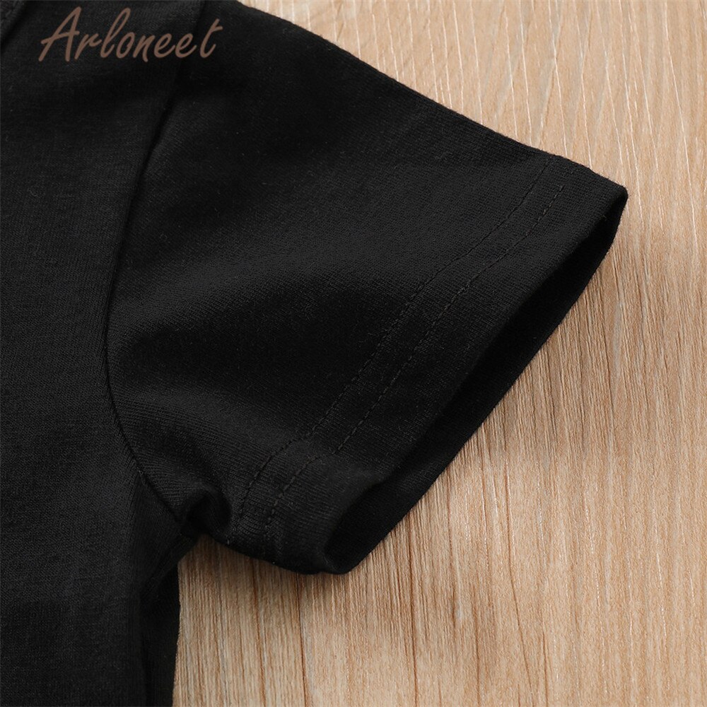 Arloneet roupas do bebê meninos algodão camiseta impressão carta engraçado t camisas irmã irmão roupas de bebê unisex moda meninas t camisa