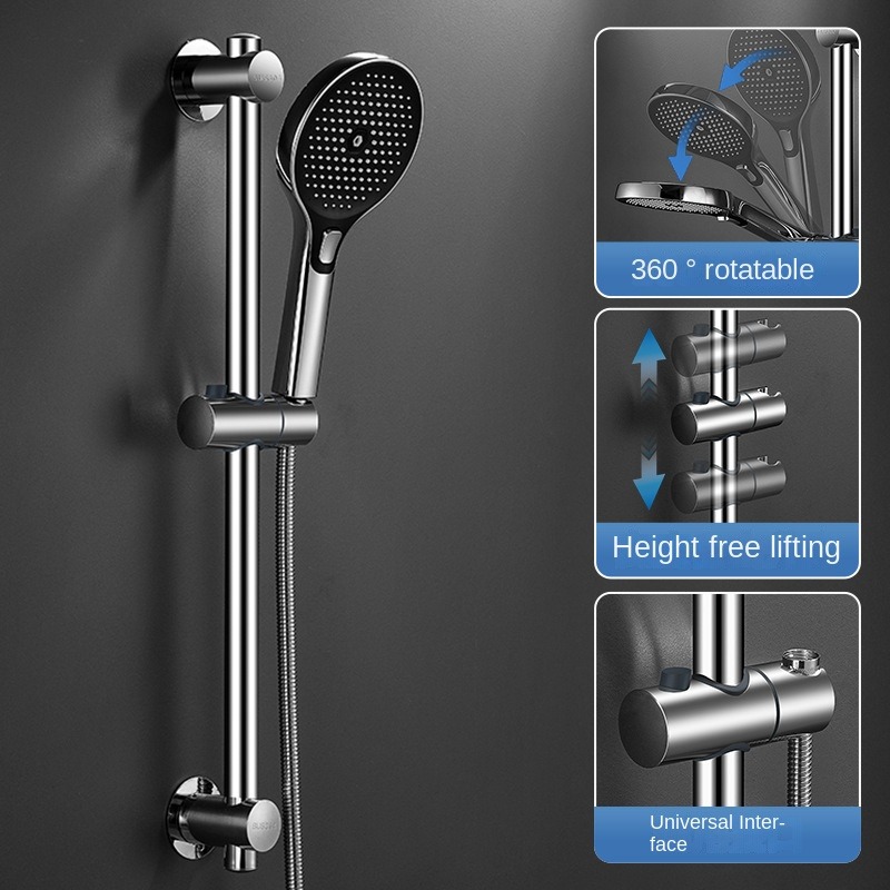 Barras deslizantes de ducha, extensión de cabezal de ducha de mano, soporte deslizante, barra deslizante ajustable montada en la pared, accesorios de baño