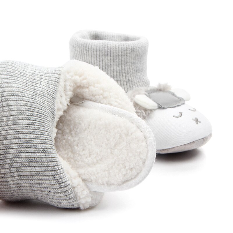 Høst vinter baby tegneserie myk såle varme sko søte sauer småbarn sko sokker