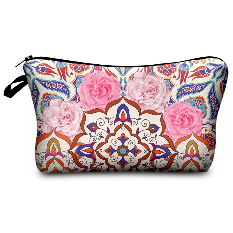 Jomtokoy Women Mandala Printing Makeup Bags Cosmetics Pouchs For Travel Ladies Pouch Women Cosmetic Bag: Default Title