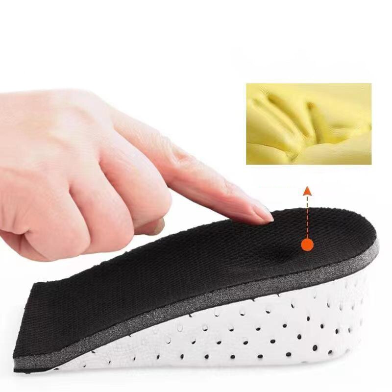 EVA Raised Insole for Women Men Invisible Inner Increase Height Shoes Pads Soft Elastic Lift Shoe Cushion Heel Insert Brioche