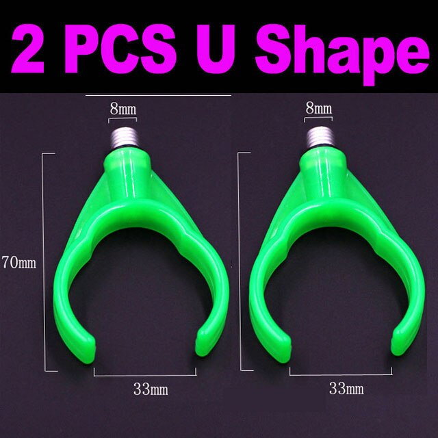 2pcs Carp Fishing Rod Rest Gripper Fishing Rod Holder Fish Pole Bracket Heads Fishing Tool Support Stand Head Fishing Accessory: 2pc U shape