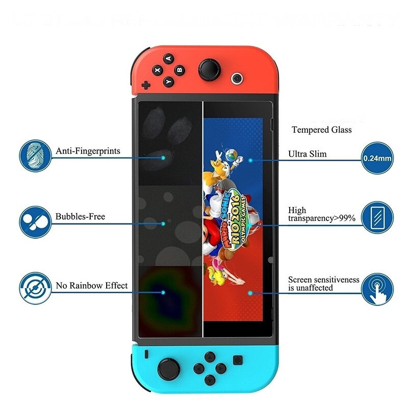 2 pçs filme de vidro temperado para nintend switch lite protetor de tela para interruptor de nintendos hd protetor de filme de vidro de tela protetora