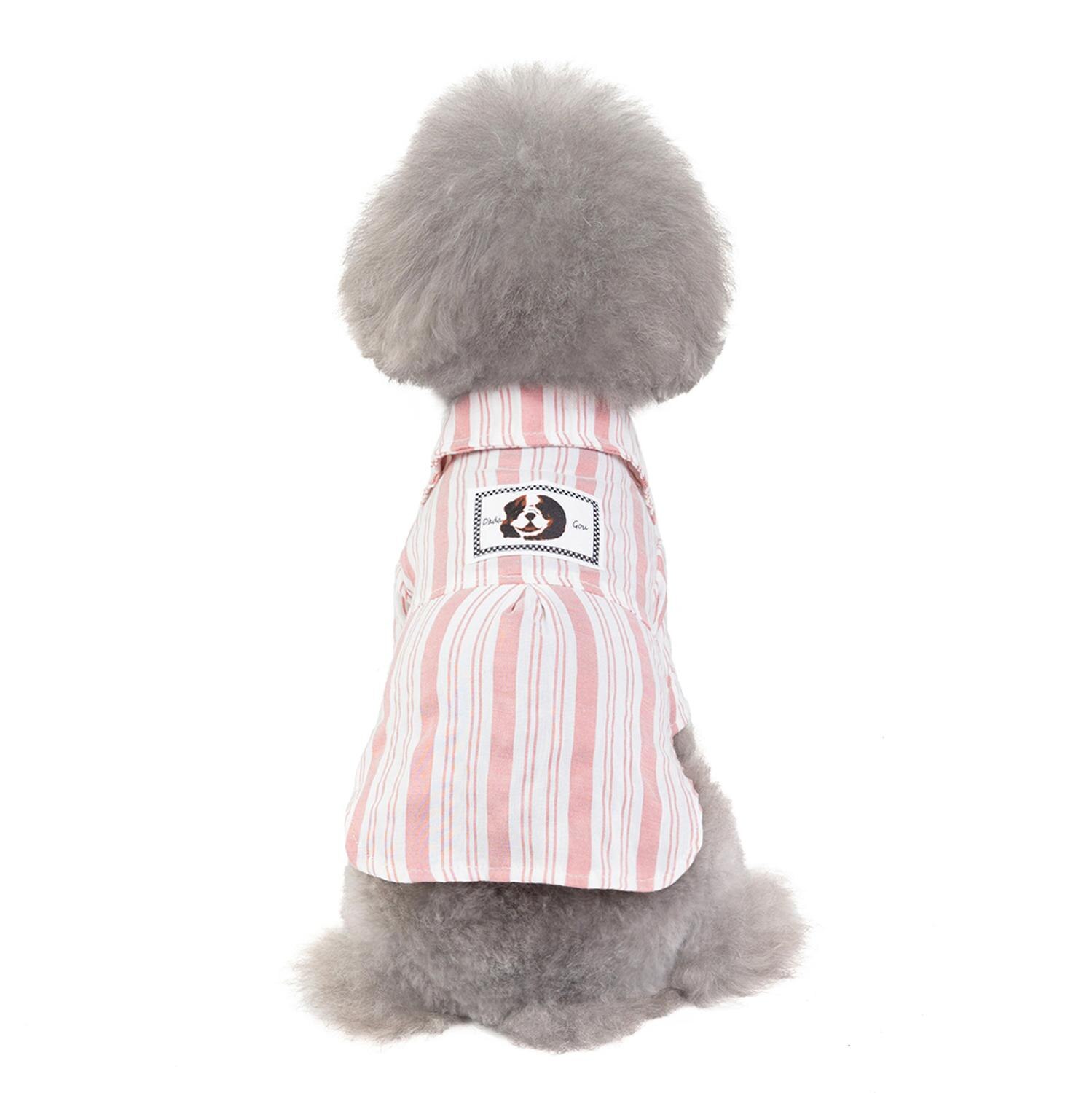 Dog Cat Shirt T-shirt Striped Pet Puppy Spring/Summer Apparel 2 Colours 5 Sizes