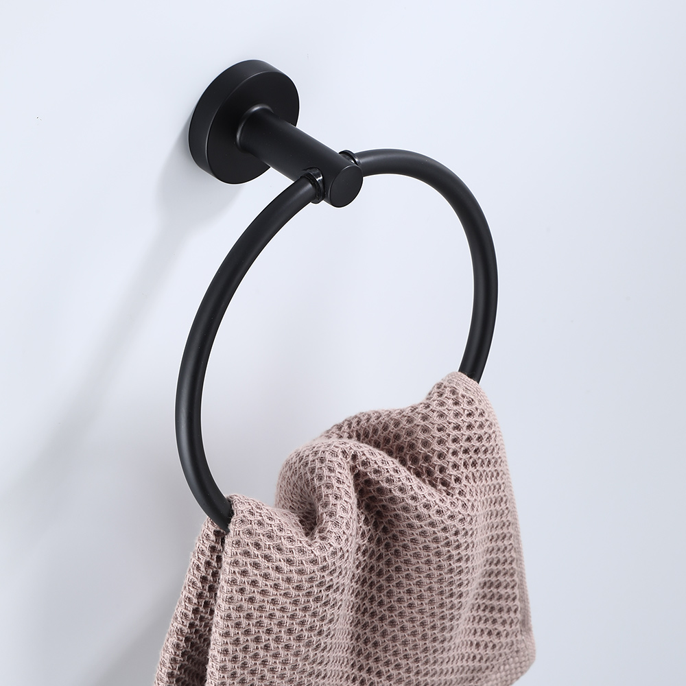 Gancho de anillo para toalla de baño, accesorios de Hardware, soporte de almacenamiento, soporte para toalla de mano de acero inoxidable 304, colgador de toalla redondo moderno