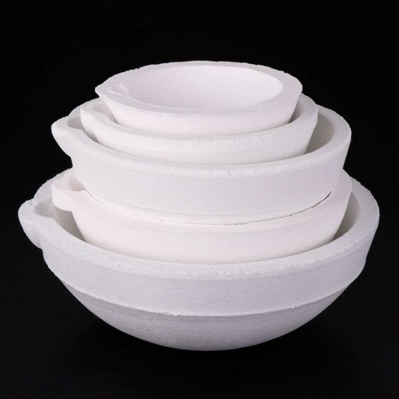 High Temperature Quartz Silica Melting Crucible Dish Bowl Pot Casting Gold Silver Metal Jewelry casting container