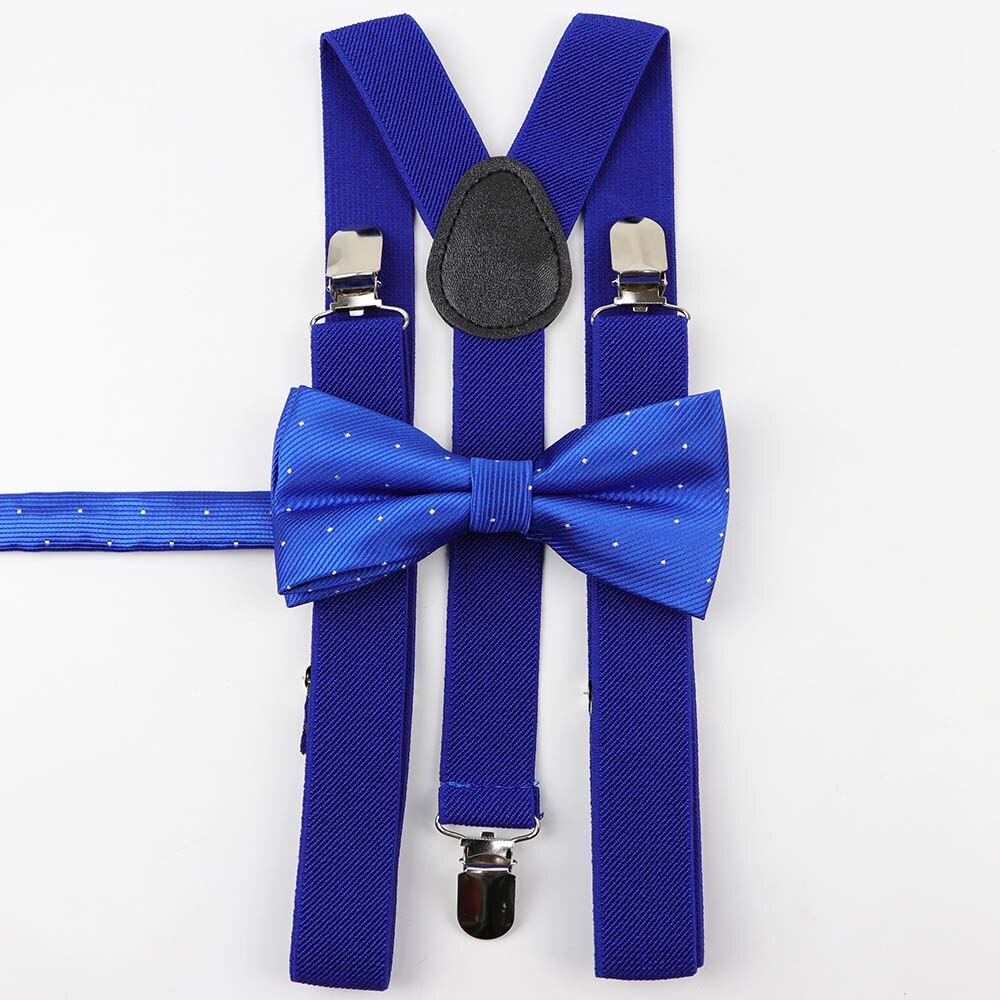 Einfarbig Mann der Gürtel Bowtie Set Männer Frauen Hosenträger Polyester Y-Back Hosenträger Stern Silber Punkt Fliege einstellbare Elastische: 8