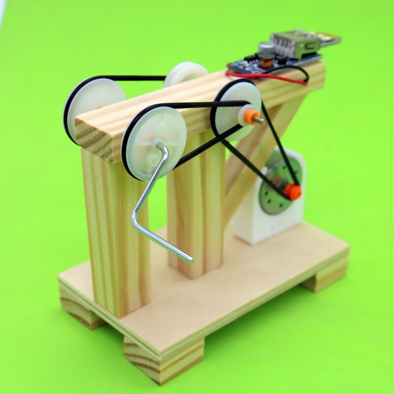 science DIY hand generator manual assembly model physic lab equipment