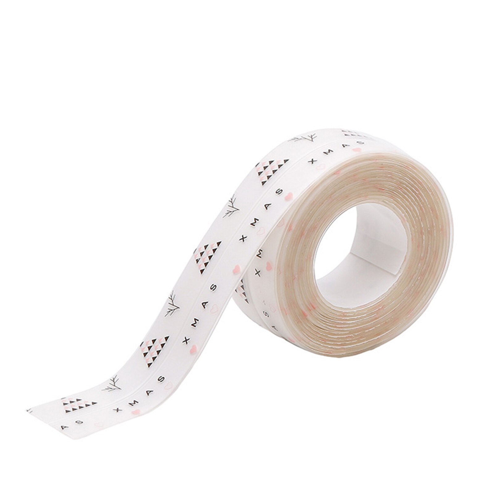 1 Roll Sealing Tape Waterproof Tape PVC Acrylic Material Kitchen Bathroom Wall Adhesive Crack Repair Tape 320cm THIN889: transparent triangle