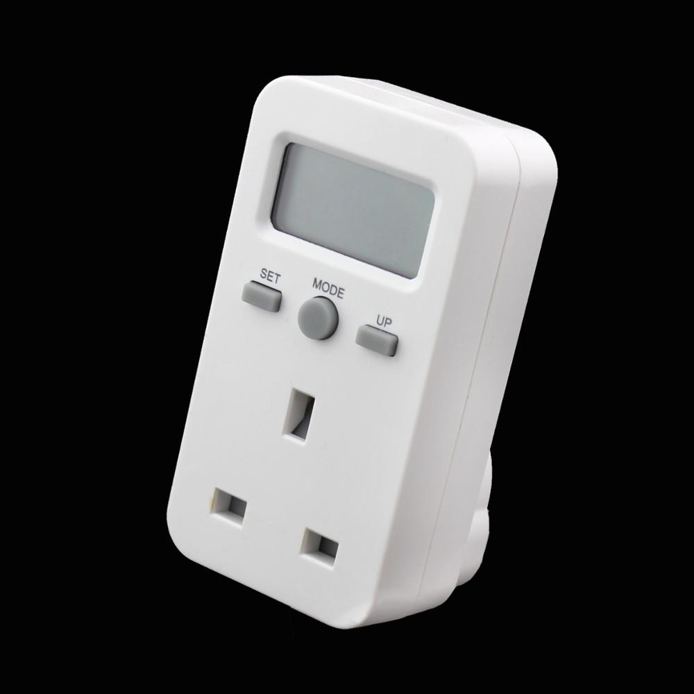 Digital Energy Meter Socket Plug-in Electric Power watt Meter Energy tester Monitor checker LCD Display UK Plug 240V-50Hz 13A