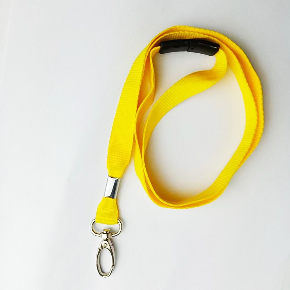 Metal Clip Lanyard Neck Strap ID Pass Card Badge Length 90 Cm Plain Lanyard Safety Break Solid Color Lobster ID Card Pass Holder: Pink