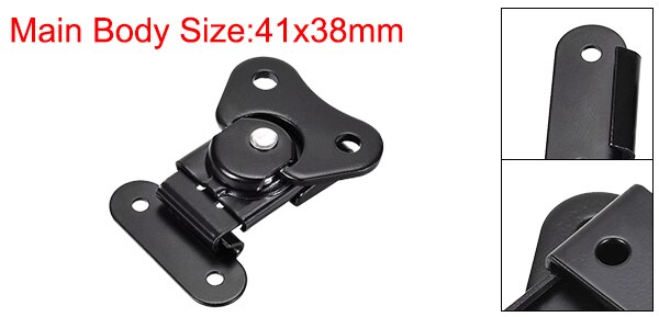 Uxcell 1-3 szt 1.57-cala 1.61-cala żelazo motyl skręcać zatrzask opiekun zacisk przegubowy czarny srebrny 40mm x 38mm 41mm x 38mm: czarny 1.61-cal 1szt