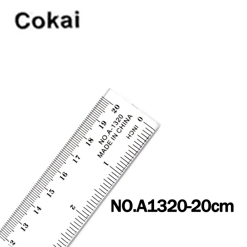 Jindsihou/Cokai/Deli Plastic Transparante Vierkante Heerser 15/20/30cm Meten Rechte Ruler Tool Student studie Meten Briefpapier: Cokai-A1320-20cm