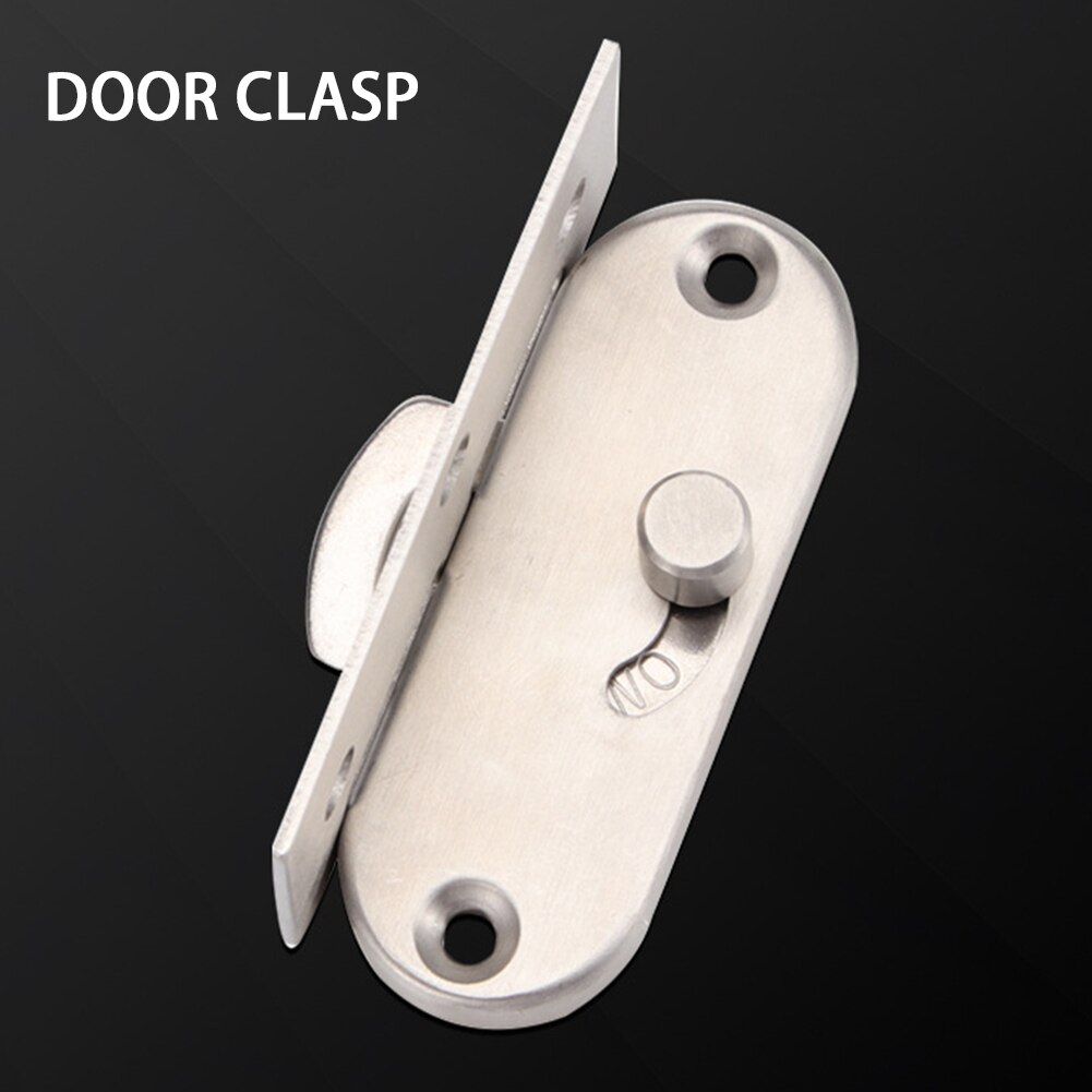 Universal Bolt Sliding 90 Degree Stainless Steel Anti Theft Barn Door Lock Bedroom Buckle Right Angle Curved Rust Proof Home
