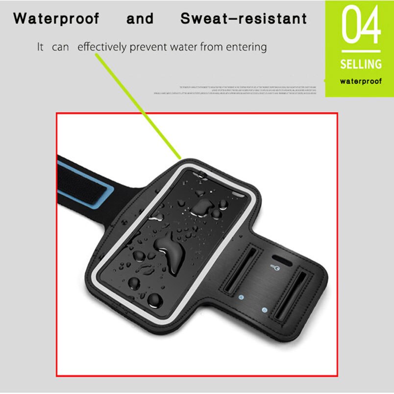 Black Armbands For meizu 16th Pro 7 v8 x8 note 8 16 X 16th Plus 15 m6 Waterproof Gym Running Arm Band Bag Case Cover Pouch