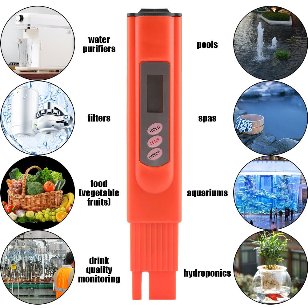 Bærbar pen bærbar digital vandmåler filter måling vand renhed tester tds meter til vand hydroponics puljer