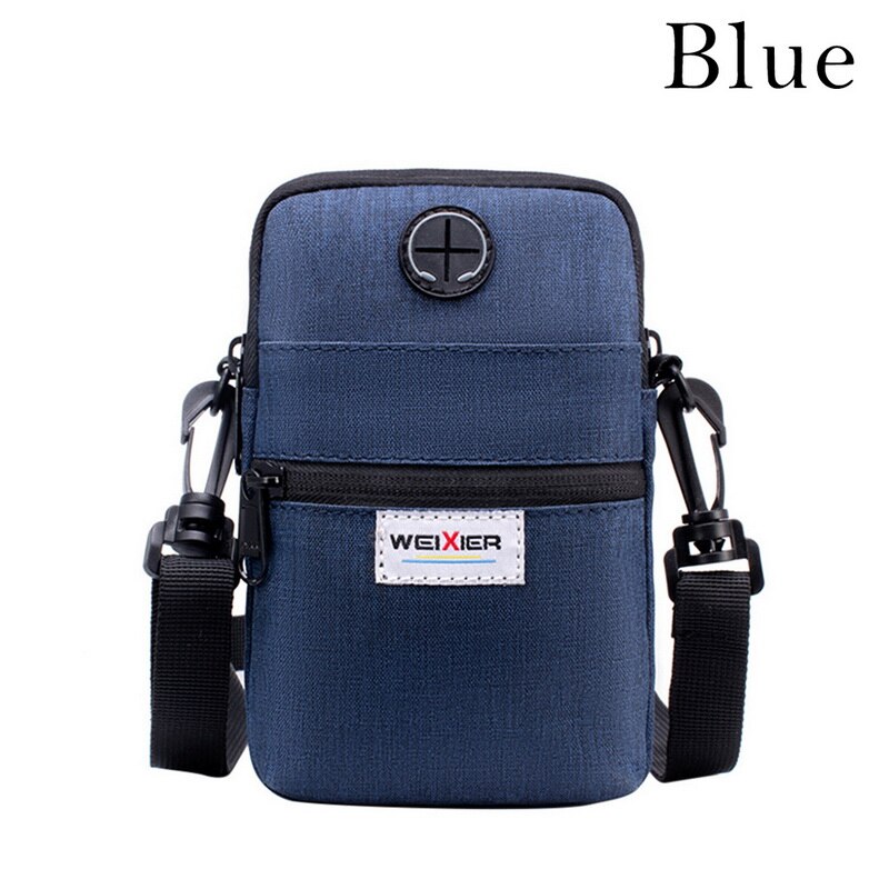 Mode Messenger Bag Telefoon Zak Crossbody Tas Voor Telefoon Schouder Handtas Multifunctionele Mannelijke Kleine Flap Kleine Tas: blue