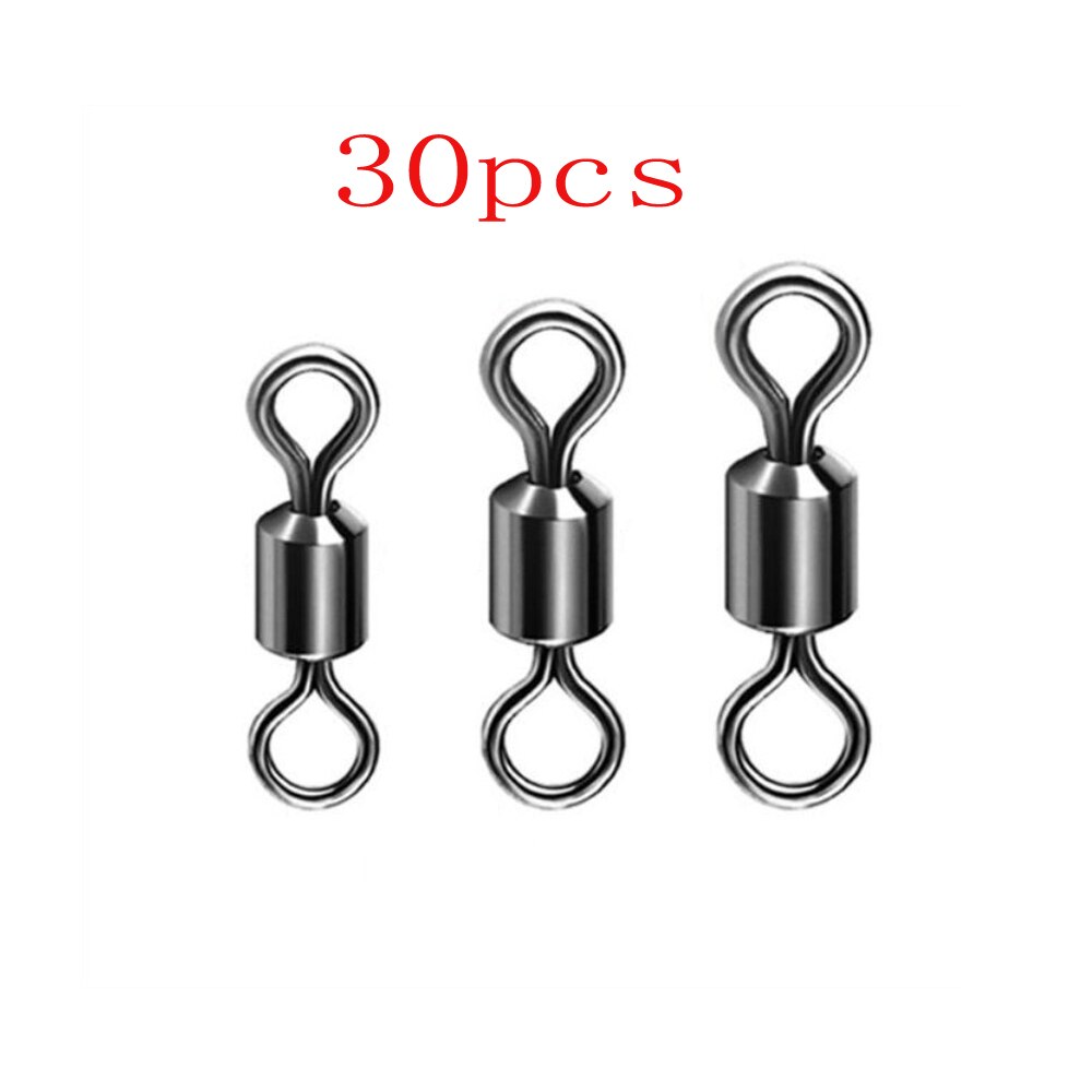 10/30/50pcs Fishing Barrel Bearing Rolling Swivel ... – Vicedeal