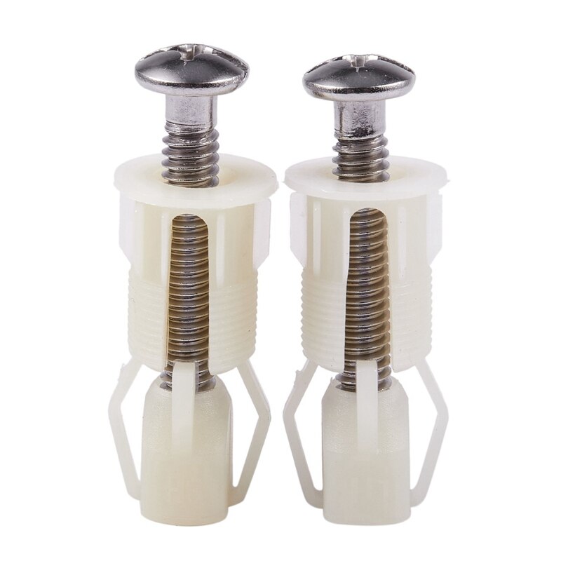 2 stuks diy plastic toiletbril schroeven bevestigingen passen toiletbril scharnieren reparatie gereedschap type & maat :4# 38 mm x 5mm: Default Title