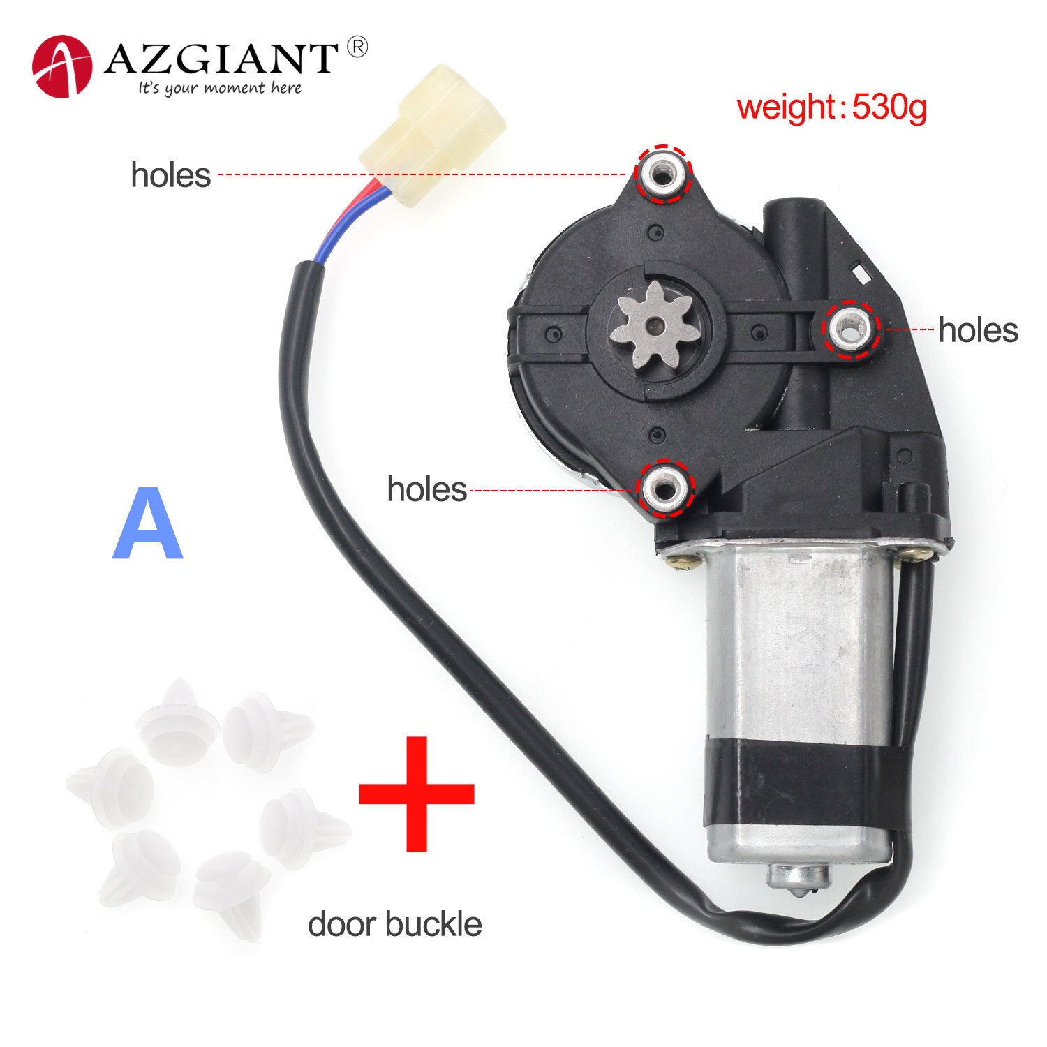 Azgiant 12v elektrisk bilvinduesløftermotor til toyota starlet landcruiser elruder motorregulator: 3 hul 7 tænder l