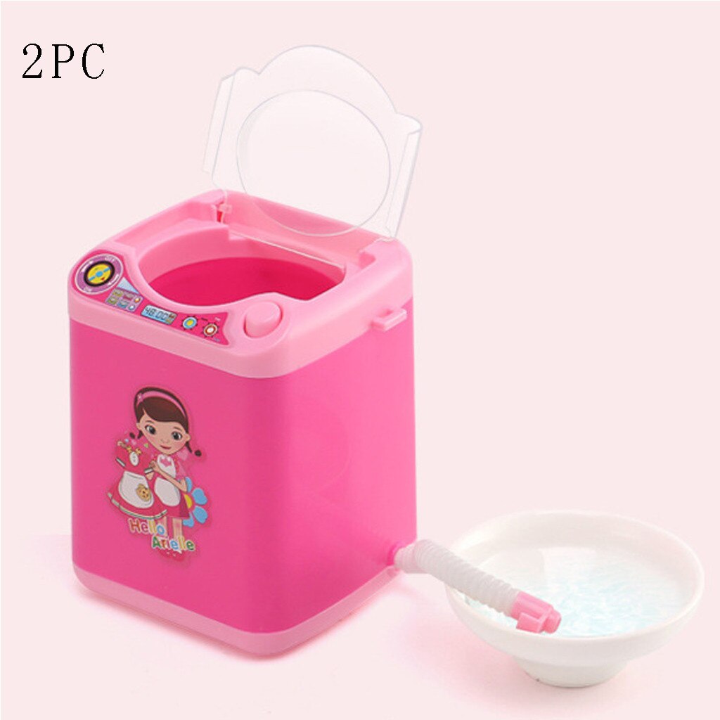 2pc Mini Toy Makeup Brush Cleaner Device Automatic Cleaning Washing Machine Cleaning Brushes For Make Up Tools