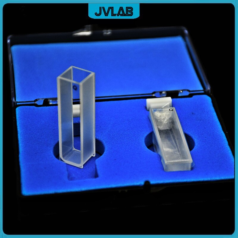 Quarz Küvette (Flüssigkeit Sonde Zelle) Absorption Zelle 10mm, Sauerei Reflektiert Licht Küvette 2 stücke/pk