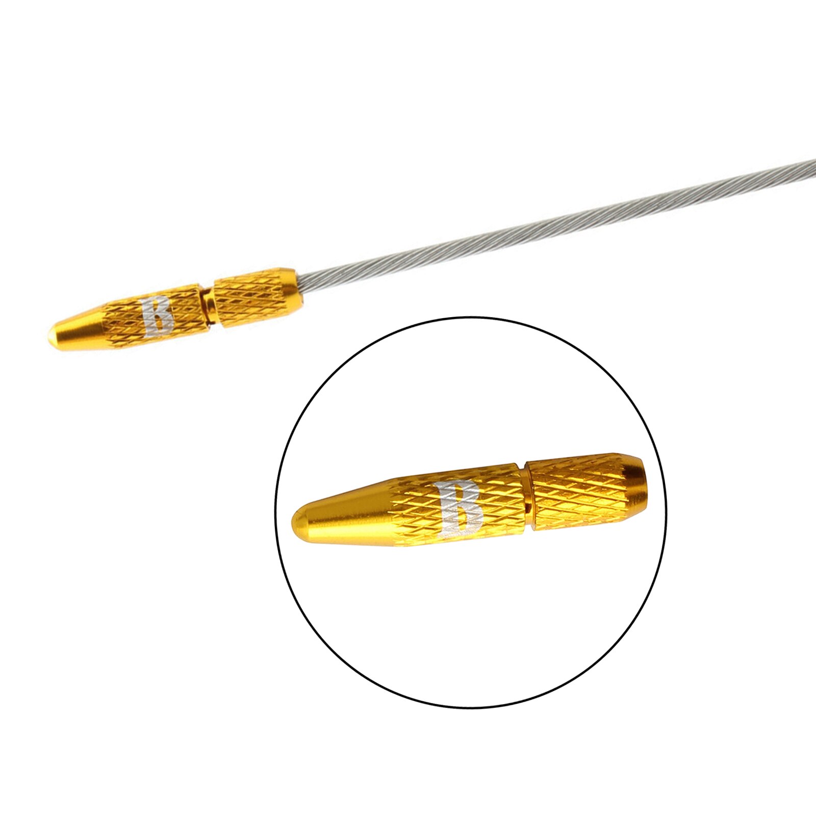 Bike Cable End Cap Road Brake Shifter Ends Crimps Line Screw-In Ferrules: Brake Golden