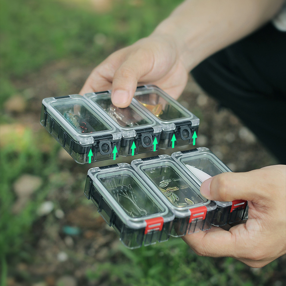 Expandable Fishing Tackle Box Fishing Tool Box with Magnetic Function Fishing Hardware Toolbox Luminous Fishing Accessories