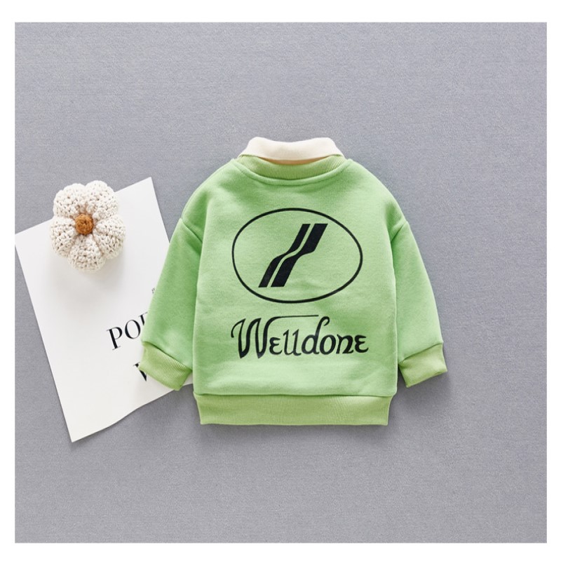 Babys Trui In de Herfst En Winter Pluche Babys Verwesterde Jas Childrens Warme Kleding Meisjes Kleding Babys Winter Kleding